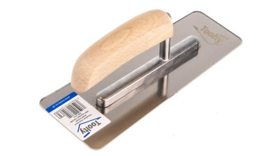 Toolty Venetian Trowel with Wooden Handle 240 mm Stainless Stell for Plastering Rendering Finishing DIY - 5