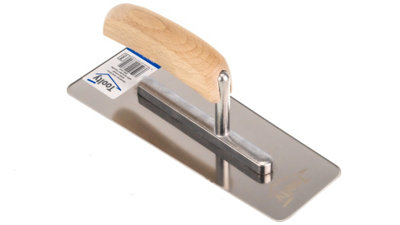 Toolty Venetian Trowel with Wooden Handle 240 mm Stainless Stell for Plastering Rendering Finishing DIY - 7