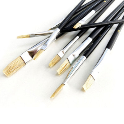 Toolzone 12 Pc Artist Paint Brush Set Professional Fine Model Making ...