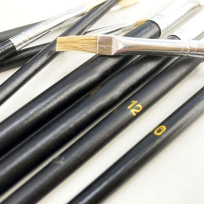 Toolzone 12 Pc Artist Paint Brush Set Professional Fine Model Making ...