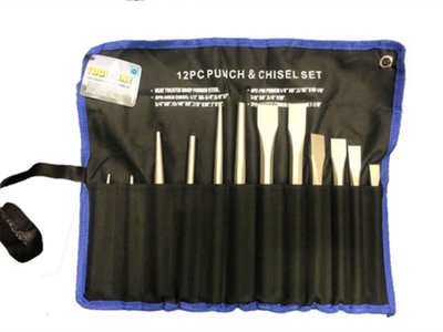 TOOLZONE 12PC COLD PUNCH & CHISEL SET