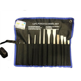 TOOLZONE 12PC COLD PUNCH & CHISEL SET