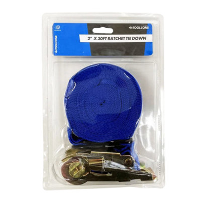 Toolzone 2" x 30ft Heavy Duty Ratchet Tie Down Strap