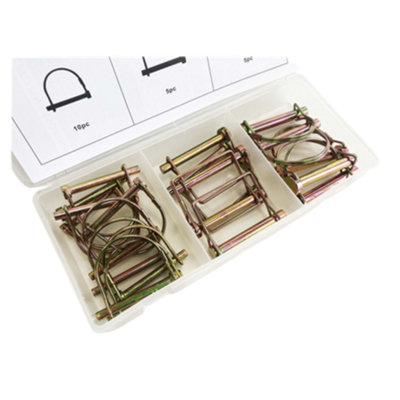 Toolzone 20pc PTO Pin Assortment for Agricultural Machinery