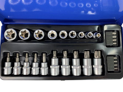 Toolzone 27 piece star socket and bit sets