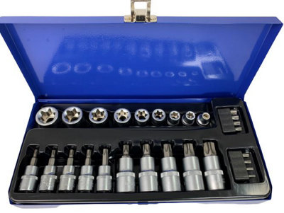Toolzone 27 piece star socket and bit sets