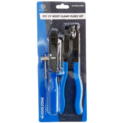 Toolzone 2pc CV Boot Clamp Plier Set for Vehicle Maintenance Durable & Easy to Use