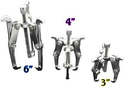 TOOLZONE 3PC 3 LEG PULLER SET 3", 4" & 6