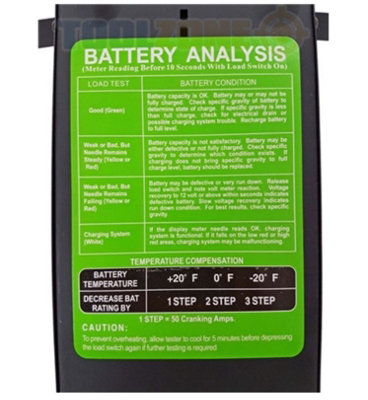 TOOLZONE  6/12V 100A BATTERY TESTER