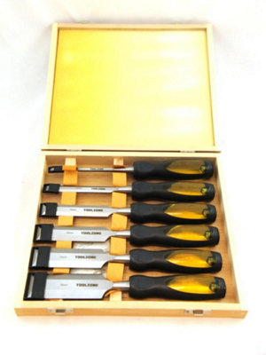 Toolzone 6piece wood chisel set in case