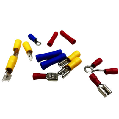 Toolzone 76-Piece Terminal Assortment Kit Electrical Connectors Box