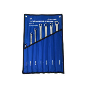 TOOLZONE 7PC LONG RING SPANNER SET 8-24MM