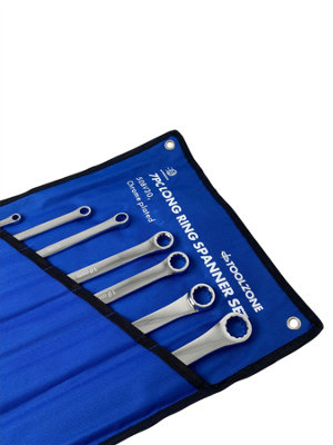 TOOLZONE 7PC LONG RING SPANNER SET 8-24MM