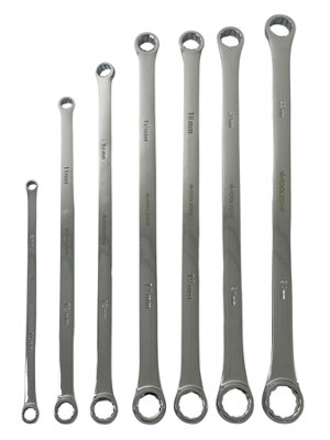 TOOLZONE 7PC LONG RING SPANNER SET 8-24MM