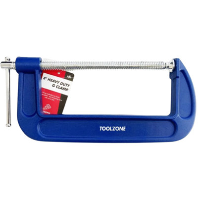 Toolzone 8" Heavy Duty G Clamp Strong Metal Construction