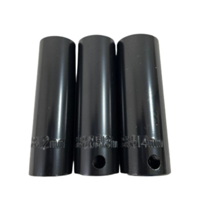 Toolzone 8 Piece 3/8" Metric Deep Impact Sockets Set Durable Automotive Tool