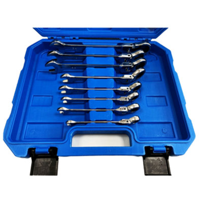 Toolzone 8 Piece Flexi Head AF/SAE Combination Spanner Set 5/16" - 3/4" SP153