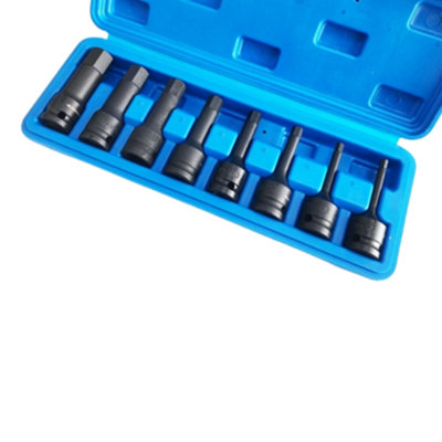 Toolzone 8pc 1/2 inch Impact Hex Bits 5-19mm