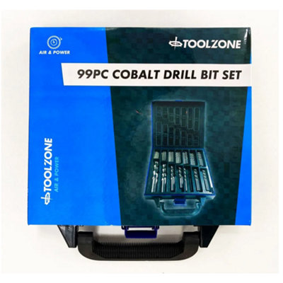 TOOLZONE 99 PIECE COBALT DRILL BIT SET