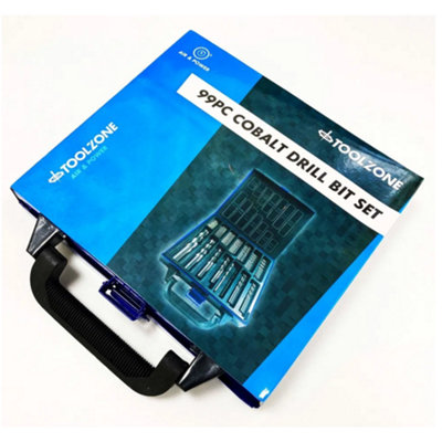 TOOLZONE 99 PIECE COBALT DRILL BIT SET