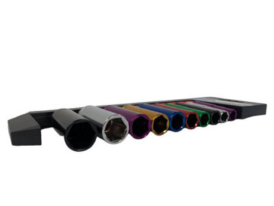 TOOLZONE COLOUR 10PC 3/8'' MM DEEP CRV SOCKETS