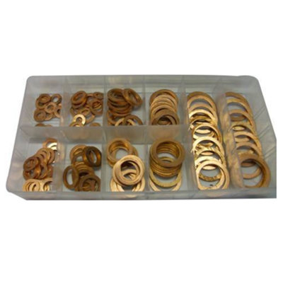 Toolzone HW180 140-Piece Solid Copper Washer Assortment Kit