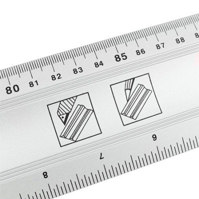 Toolzone Metal Ruler With Handle & Spirit Level 1m