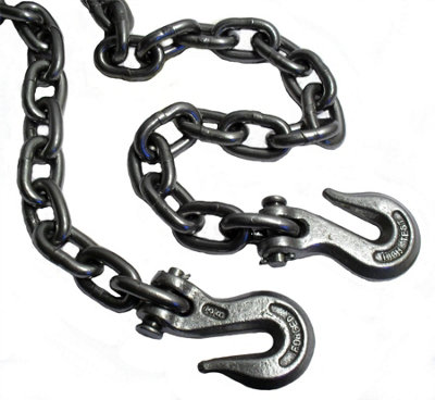 TOOLZONE TOWING CHAIN 14FT X 3/8" C/W HOOK