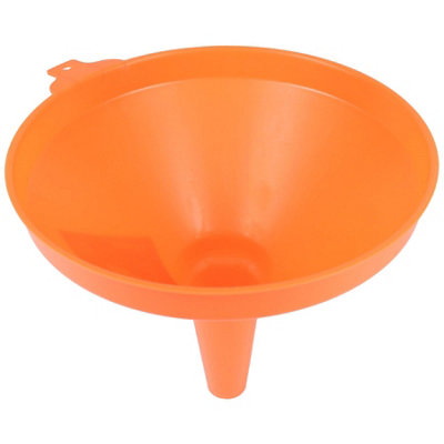 Toolzone Wide Plastic Orange Funnel 200Mm