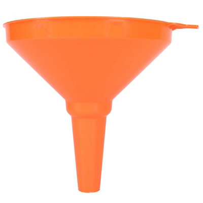 Toolzone Wide Plastic Orange Funnel 200Mm