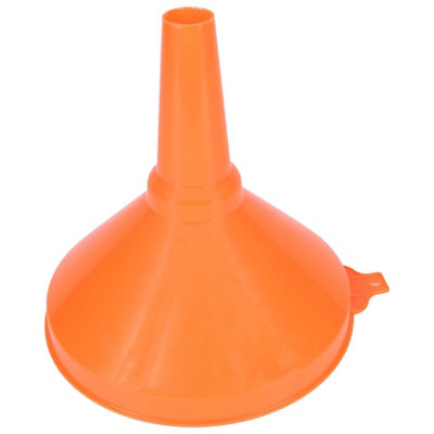 Toolzone Wide Plastic Orange Funnel 200Mm