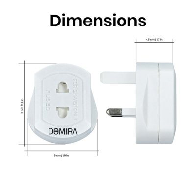 Travel Ready: UK Shaver Plug Adapter – 2 Pin To 3 Pin Fused (Visibee)