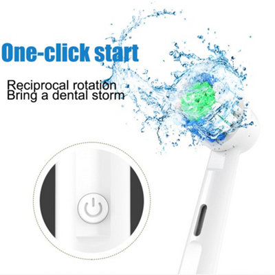 Toothbrush Electric Rechargeable Pro Rotating Brush Heads Timer Modes Usb