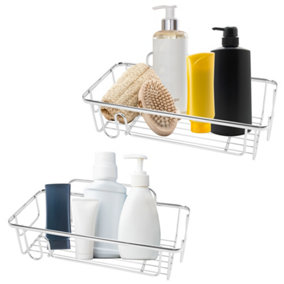 TOP 3 Shower Caddy (Pack Of 2) Silver (One Size)