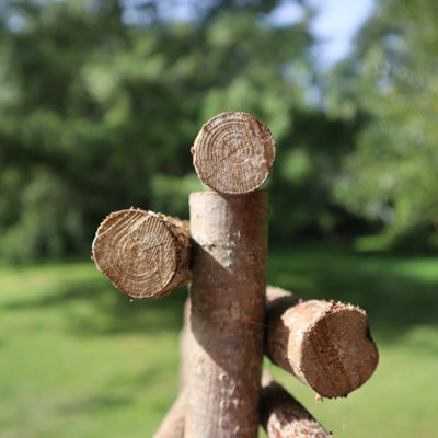 Top Bar Capped Hazel Hurdle Fence Panel Premium Weave - 3