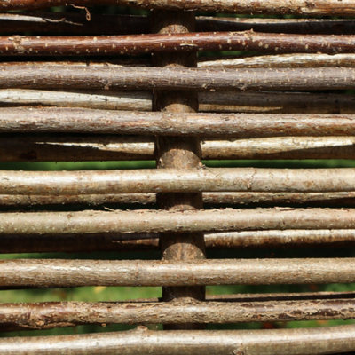 Top Bar Capped Hazel Hurdle Fence Panel Premium Weave - 7