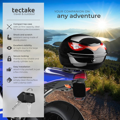 Top box for motorcycle approx. 22 litres - black