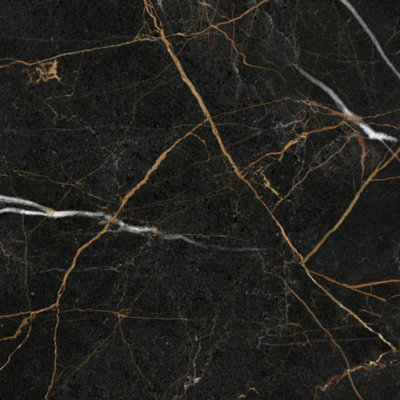 Top Ceramics Black Marble Tiles Porcelain Matt Floor Wall (L)60cm x (W)60cm Each box 1.08sqm - 5