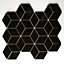 Top Ceramics Black Rhombus Mosaic Tile Satin/Matt (L)310 x (W)265mm