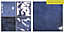 Top Ceramics Blue Gloss Metro Ceramic Wall Tile Flat Bumpy (L)530mm x (W)107mm Each box 0.85sqm