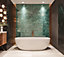 Top Ceramics Green Marble Effect Tiles High Gloss Floor & Wall Porcelain Tile (L)120cm x (W)60cm Each box 1.44sqm