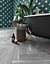 Top Ceramics Grey Porcelain Wood Effect Matt Floor % Wall Tile (L)49.2cm x (W)9.9cm Each box 0.75sqm
