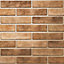 Top Ceramics Red Brick Effect Tiles Wall Porcelain Tile (L)250mm x (W)60mm Each box 0.48sqm