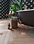 Top Ceramics Taupe Porcelain Wood Effect Matt Floor & Wall Tile (L)49.2cm x (W)9.9cm Each box 0.75sqm