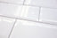 Top Ceramics White Bevelled High Gloss Metro Ceramic Wall Tile (L)200mm x (W)100mm Each box 0.88sqm