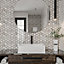 Top Ceramics White Marble Effect Mosaic Tile High Gloss (L)289 x (W)300mm