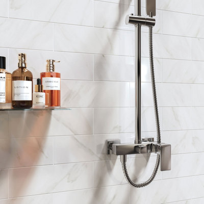 Top Ceramics White Marble Tiles Ceramic Wall Tile Flat Gloss - SAMPLE