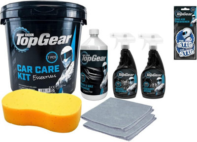Top Gear - 7 Piece Car Cleaning Kit + 2 Pack of Air Fresheners