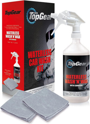 Top Gear - Waterless Wash and Wax 3x 1L Bottles in Gift Box, 2x