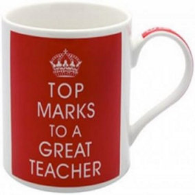 Top Marks Mug Coffee Tea Teacher Gift Present Wisdom Quote Message School